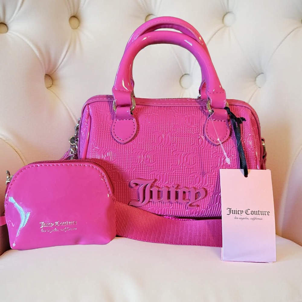 Juice Couture NWT Pink Charmed
Mini Satchel Crossbody Bag & Coin Pouch (P177)